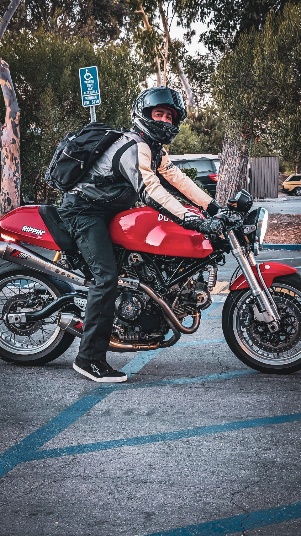 Reece, founder of Rippin', on his Ducati Sport Classic