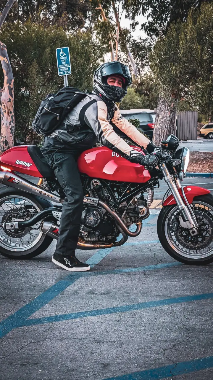 Reece, founder of Rippin', on his Ducati Sport Classic